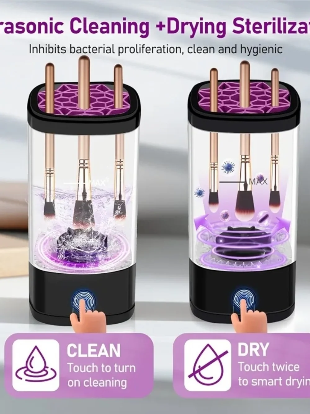 Makeup Brush Cleaner - Electric Brush Cleaner (Green/White)
